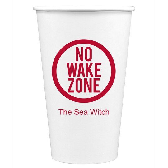 No Wake Zone Paper Coffee Cups